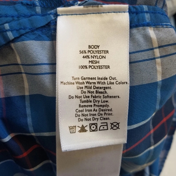 Eddie Bauer Mens Large Blue Plaid Quick Dry Shirt Short Sleeve Camp Hiking - Picture 10 of 12